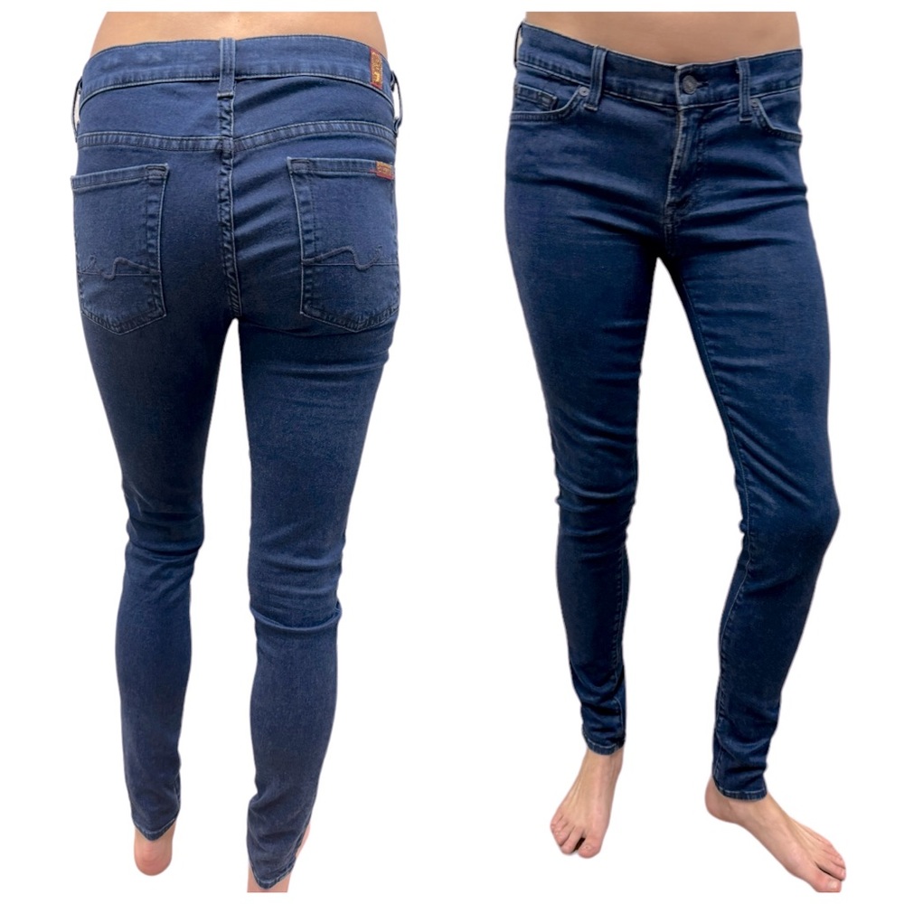 7 for all Mankind Gwenevere Dark Wash Skinny Jeans